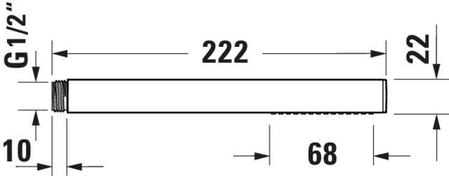 Para de dus Duravit UV0640002046, dus Sprchy, diametru 22 mm, montaj universal, racord 1/2'', para shockproof, negru [4]