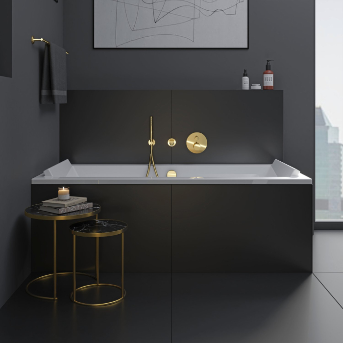 Para de dus Duravit UV0642001034, dus, diametru 25 mm, montaj universal, racord 1/2'', para shockproof, auriu [3]