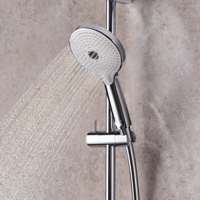 Para de dus Duravit UV0650017010, dus, diametru 120 mm, 3 functii, montaj universal, racord 1/2'', crom [5]