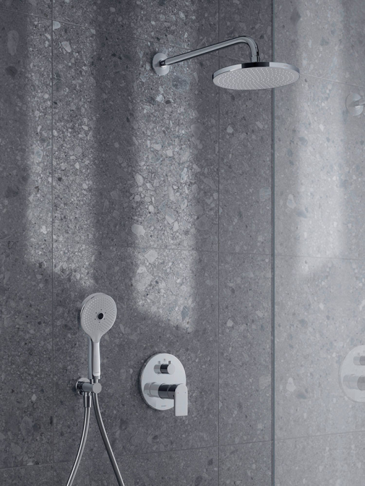 Para de dus Duravit UV0650017010, dus, diametru 120 mm, 3 functii, montaj universal, racord 1/2'', crom [8]