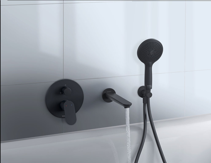 Para de dus Duravit UV0652017046, dus, diametru 120 mm, 3 functii, montaj universal, racord 1/2'', negru [4]