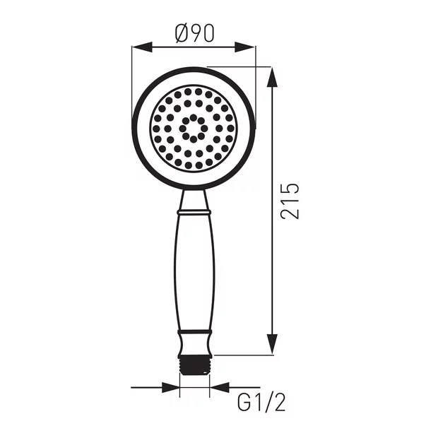 Para de dus Ferro Retro 1 functie crom [2]
