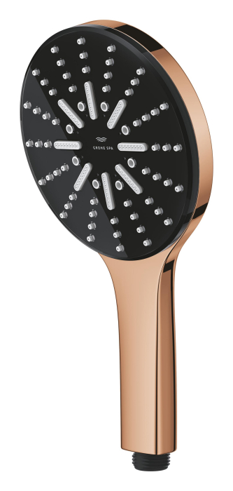 Para de dus Grohe 101676DA00, SPA AQUA, diametru 130 mm, 3 functii, montaj universal, racord 1/2'', cupru [4]