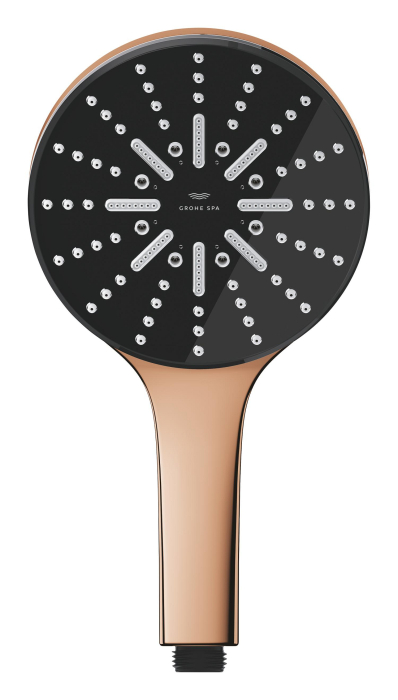 Para de dus Grohe 101676DA00, SPA AQUA, diametru 130 mm, 3 functii, montaj universal, racord 1/2'', cupru [2]