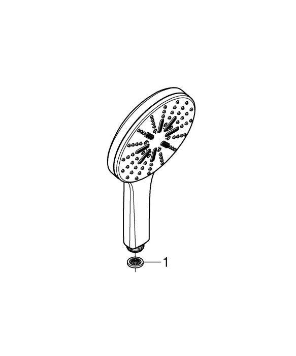 Para de dus Grohe 101676DC00, SPA AQUA, 130 mm, 3 functii, ABS/acril, mat, otel satinat [7]