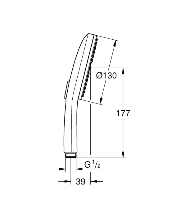 Para de dus Grohe 101676GL00, SPA AQUA, 130 mm, 3 functii, ABS/acril, lucios, auriu [6]