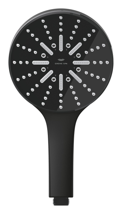 Para de dus Grohe 101676KF00, SPA AQUA, 130 mm, 3 functii, ABS/acril, mat, negru [2]