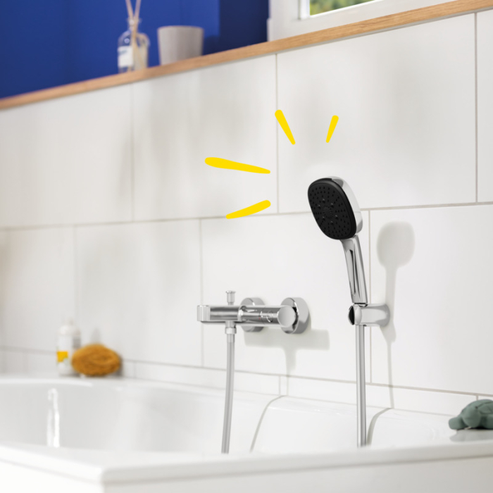 Para de dus Grohe 26176001, 110 mm, 1.75 m, 221 mm, 3 functii, 1/2 racord, sistem anticalcar, universal, Crom [16]