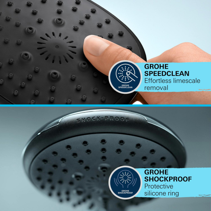 Para de dus Grohe 26397001, 110 mm, 211 mm, 2 functii, 1/2 racord, sistem anticalcar, universal, Crom [16]
