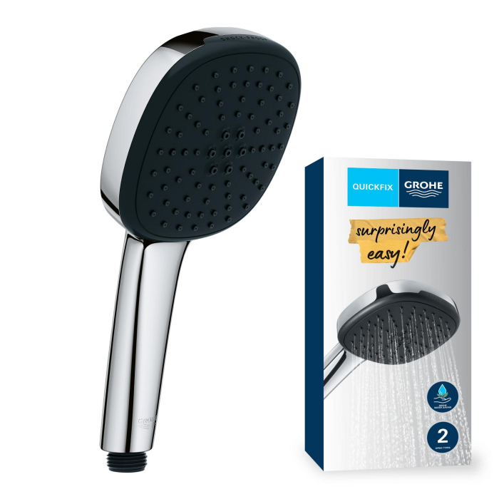 Para de dus Grohe 26397001, 110 mm, 211 mm, 2 functii, 1/2 racord, sistem anticalcar, universal, Crom [12]