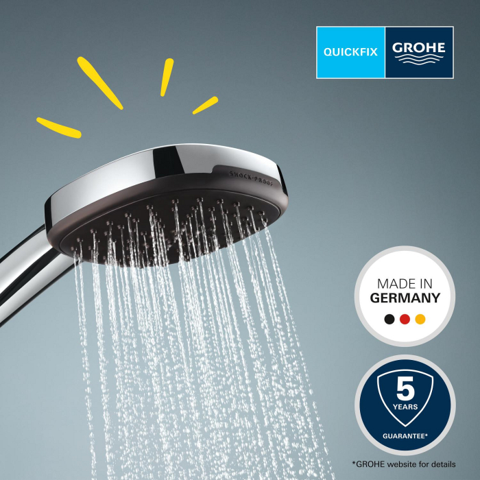 Para de dus Grohe 26397001, 110 mm, 211 mm, 2 functii, 1/2 racord, sistem anticalcar, universal, Crom [14]