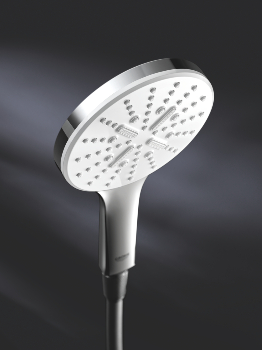 Para de dus Grohe 26544LS0, Rainshower SmartActive 130, 1/2'', universala, 3 pulverizari, anti-calcar, crom/alb [7]