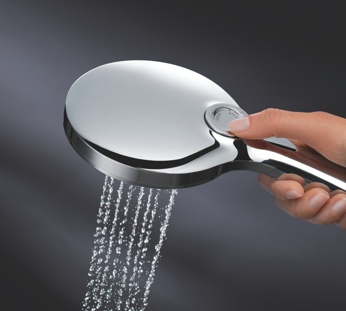 Para de dus Grohe 26544LS0, Rainshower SmartActive 130, 1/2'', universala, 3 pulverizari, anti-calcar, crom/alb [10]