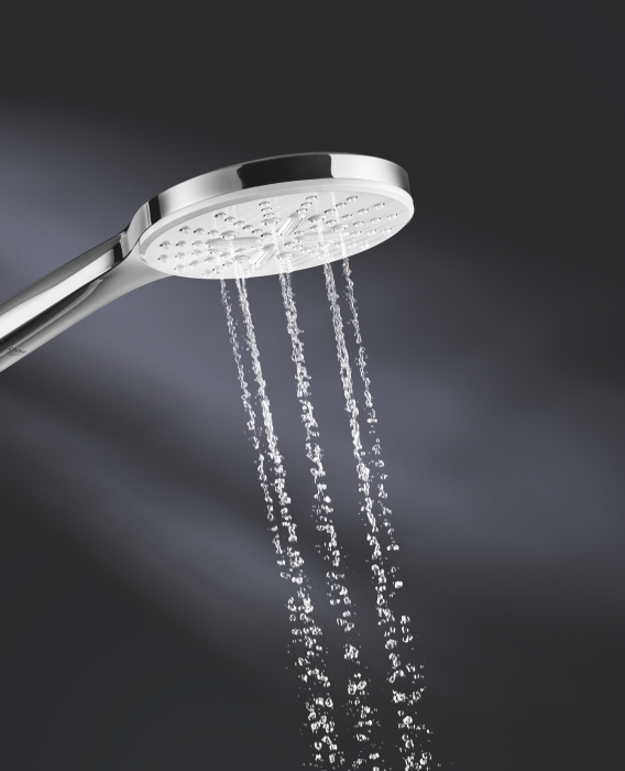 Para de dus Grohe 26544LS0, Rainshower SmartActive 130, 1/2'', universala, 3 pulverizari, anti-calcar, crom/alb [6]