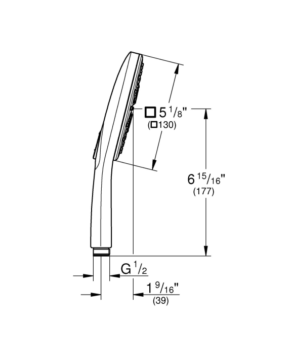 Para de dus Grohe 26552000, 130 mm, 247 mm, 3 functii, 1/2 racord, sistem anticalcar, universal, Crom [6]