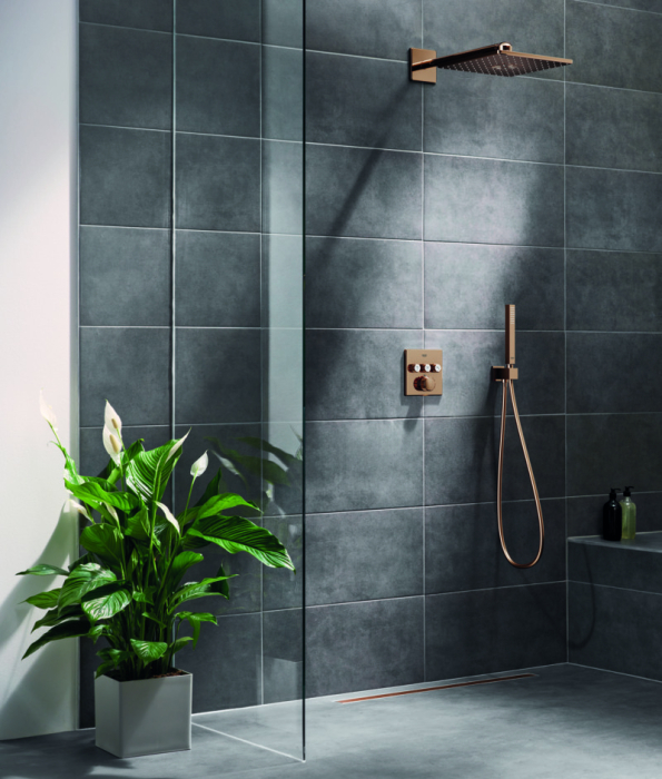Para de dus Grohe 26885DA0, SPA AQUA Cube, 1 functie, metal, lucios, cupru [4]