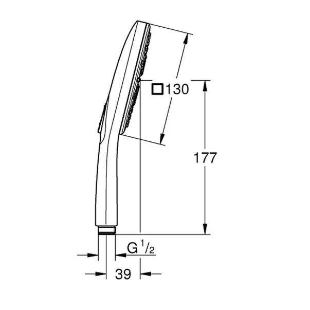 Para de dus Grohe Rainshower SmartActive 130 Cube 3 functii antracit periat Hard Graphite [7]