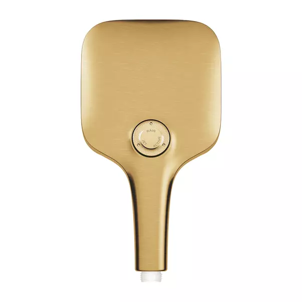 Para de dus Grohe Rainshower SmartActive 130 Cube 3 functii auriu periat Cool Sunrise [4]