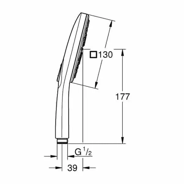Para de dus Grohe Rainshower SmartActive 130 Cube 3 functii auriu periat Cool Sunrise [5]