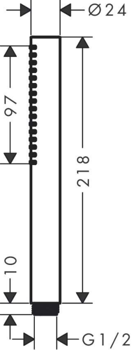 Para de dus Hansgrohe Pulsify S, 25 mm, 1 functie, mat, negru, 24126670 [5]