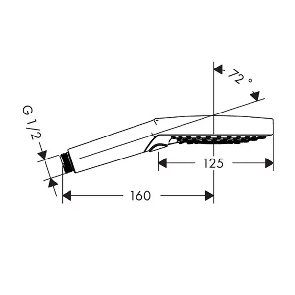 Para de dus Hansgrohe Raindance Select S 120 negru mat 3 functii [2]