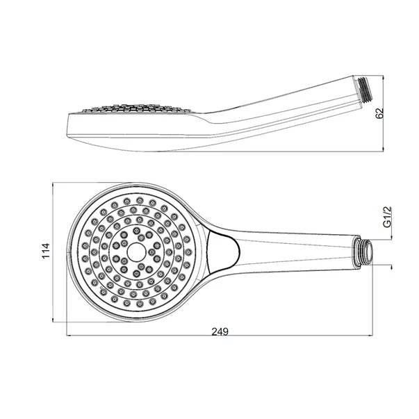 Para de dus Villeroy&Boch Verve nichel periat cu 3 functii [4]
