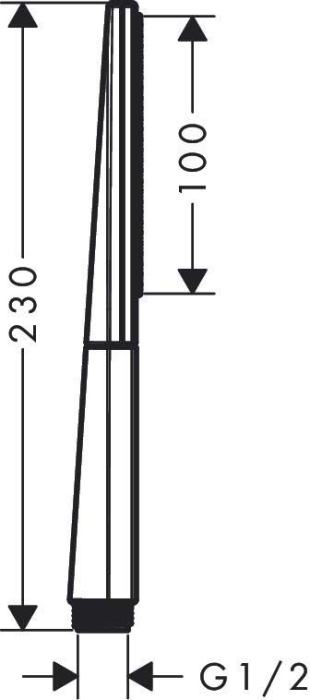Para de Grohe 26867000, 25 mm, 230 mm, 1 functii, 1/2 racord, sistem anticalcar, universal, abs, Crom [2]