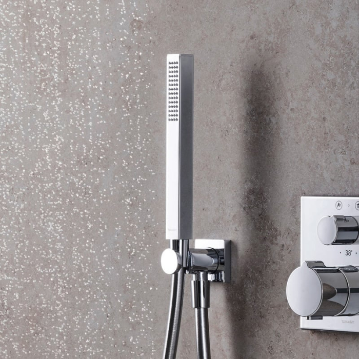 Para dus Duravit UV0642002010, 22 mm, 222 mm, 1 functii, 1/2 racord, sistem anticalcar, universal, Crom [3]
