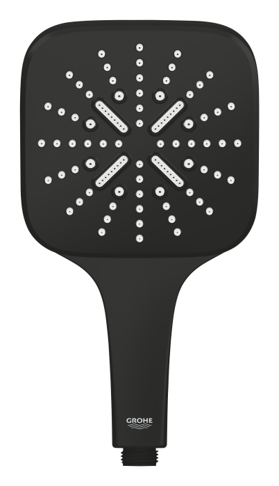 Para dus Grohe 265952430, 130 mm, 8.5 l/min, 253 mm, 3 functii, 1/2 racord, sistem anticalcar, Negru [3]