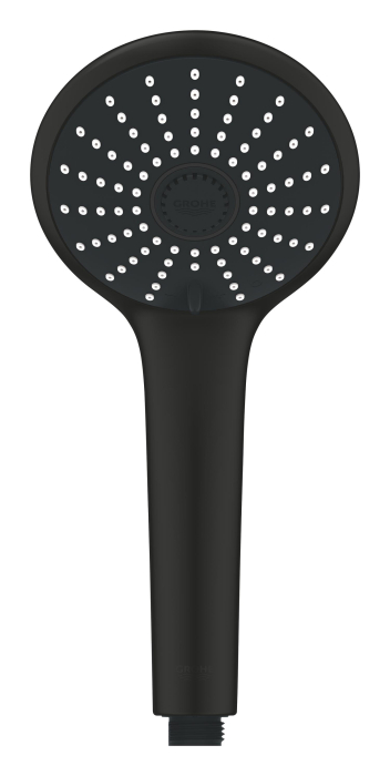 Para dus Grohe 273192430, 110 mm, 16.6 l/min, 238 mm, 3 functii, 1/2 racord, sistem anticalcar, Negru [2]
