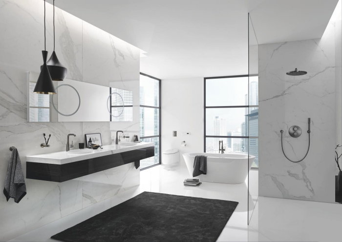 Para dus Grohe 27400AL0, Euphoria Stick, universala, 30 mm, 1 functie, mat, grafit [6]