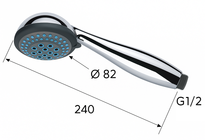 Para dus Remer Rubinetterie 315FOX, 3 functii, sistem anticalcar, autopurificare, finisaj crom lucios [3]
