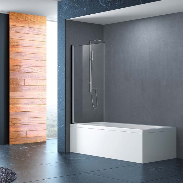 Paravan de cada, Mediterraneo, Standard, pivotant dintr-o bucata, 80 x 140 cm, profil negru [6]