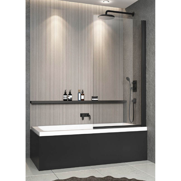 Paravan de cada, Mediterraneo, Standard, pivotant dintr-o bucata, 80 x 140 cm, profil negru [5]