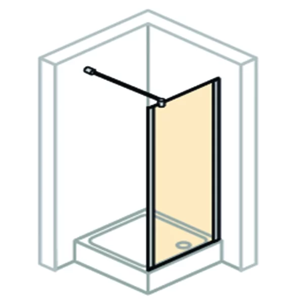 Paravan de dus Mediterraneo Foxy 120x200 cm Easy Clean profil crom lucios [2]