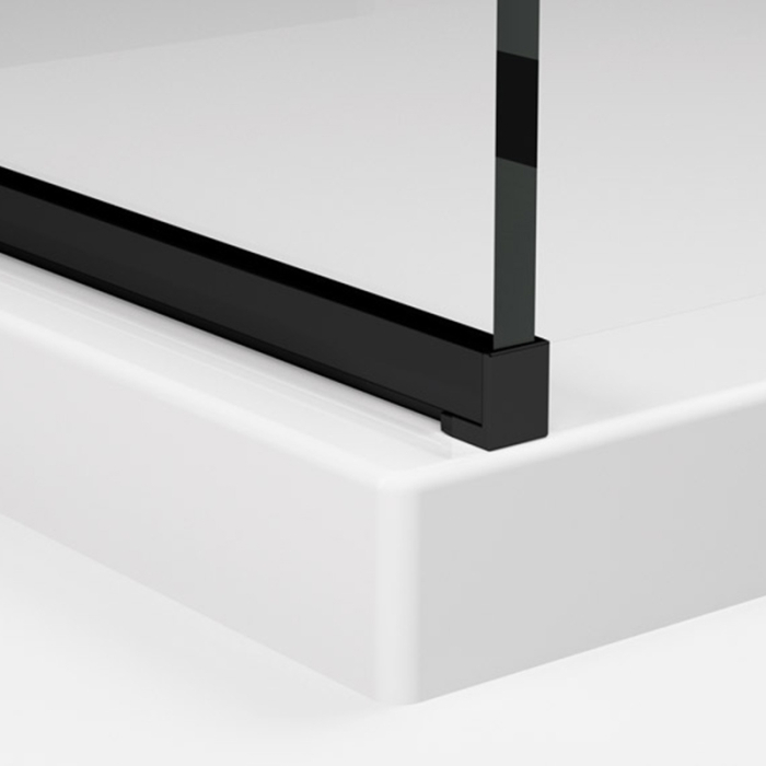 Paravan de dus SanSwiss Easy, 120x200 cm, sticla securizata 8 mm, tratament Aquaperle, negru mat [6]