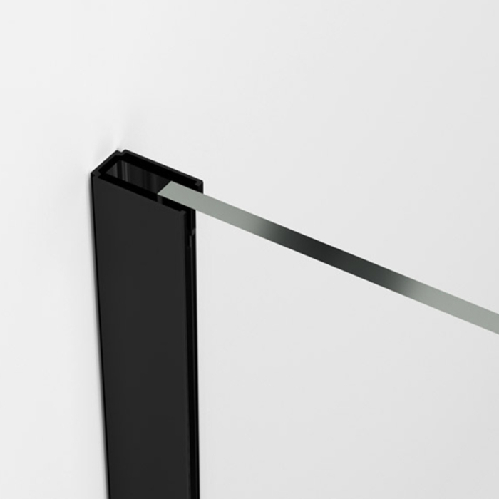 Paravan de dus SanSwiss Easy, 120x200 cm, sticla securizata 8 mm, tratament Aquaperle, negru mat [5]