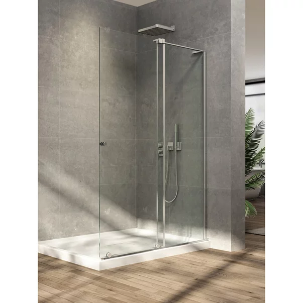Paravan de dus tip Walk-in Mediterraneo Vario crom-transparent 120 cm sticla securizata 8 mm [5]