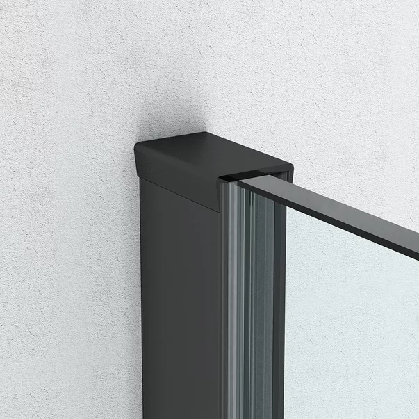 Paravan de dus tip Walk-in Roth Alina 80x200 cm profil negru [3]