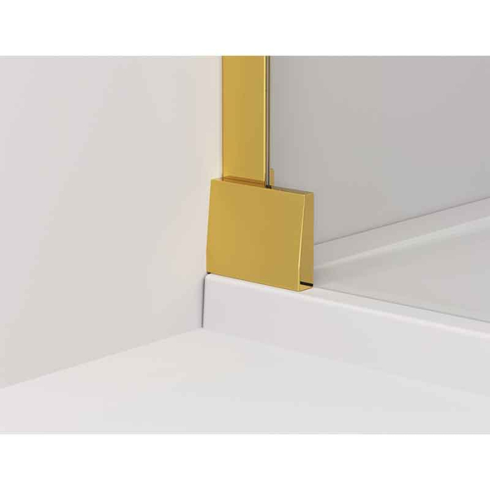 Paravan de duș Walk-In Ronal, Cadura, sticlă securizată de 6 mm, 110 x 200 cm, profil auriu [3]