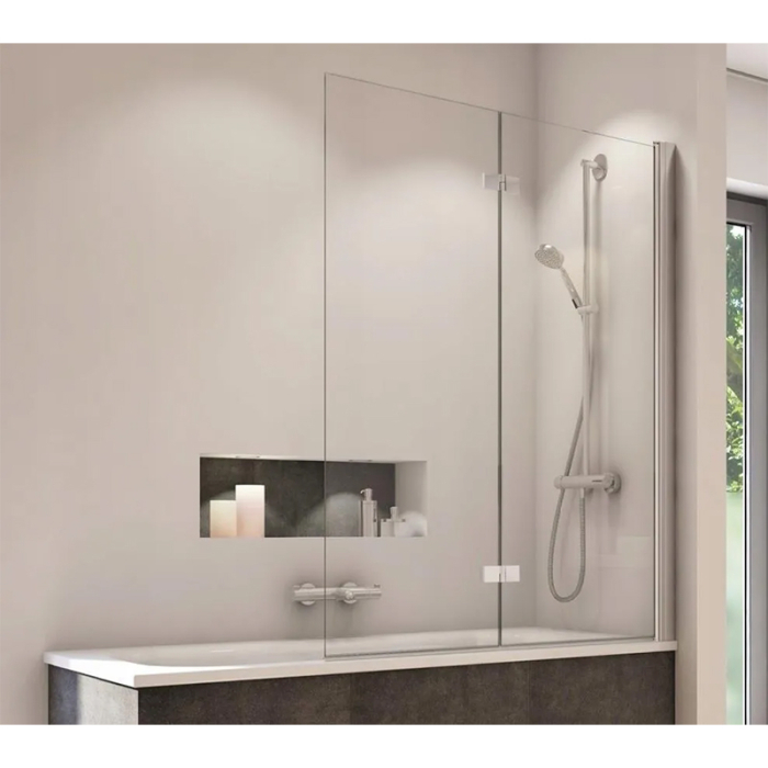 Paravan pentru cadă Ronal, Solino, plabilă, 90X150 cm, profil crom [2]