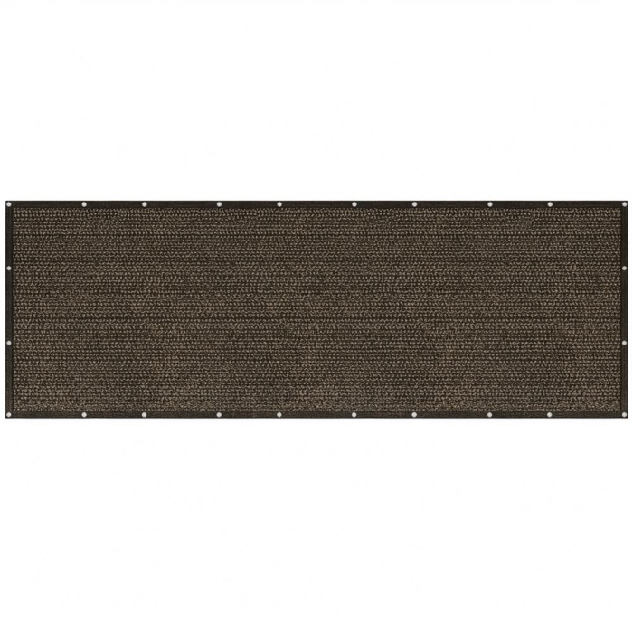 Paravan plasa umbrire pentru balustrada balcon, 95% umbrire, impermeabila, 500x100 cm, maro [12]
