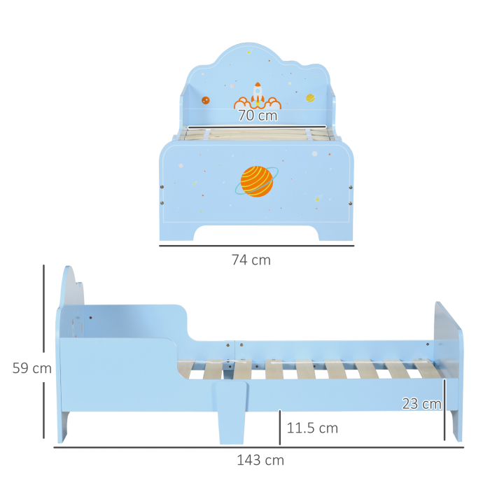  Pat Copii 3-6 Ani - Design Spatial, Albastru Deschis [3]