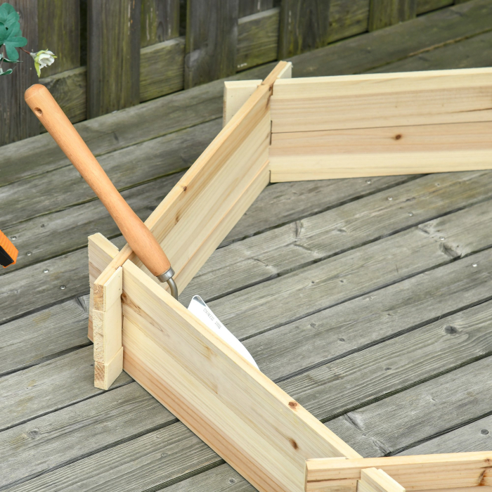  Pat de Gradina fara Baza si cu Structura de blocare, din Lemn, 100x92x16cm [7]