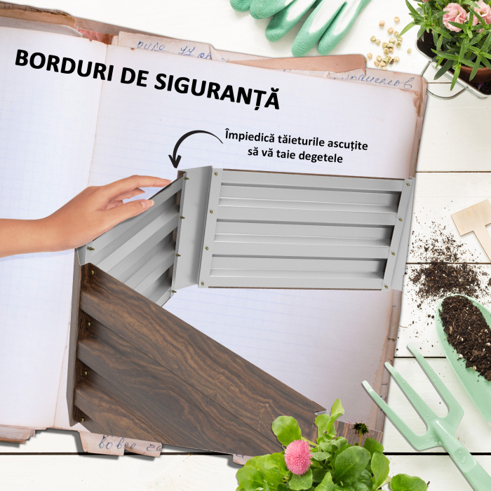  Pat Galvanizat Inaltat pentru Gradina, Cutie de Plantare [6]