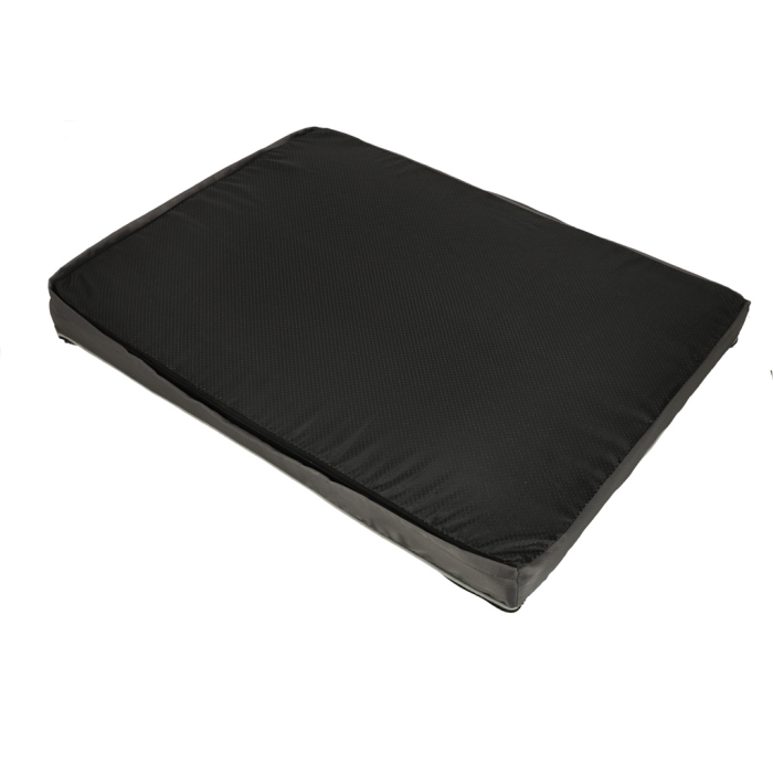 Pat ortopedic pentru caini, dreptunghiular, husa detasabila, 90x70x10 cm, gri inchis [3]