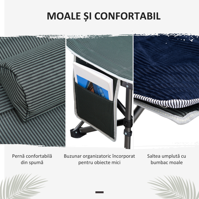  Pat Pliabil Camping 188×64,5×53 cm - Cu Perna si Husa Transport [7]