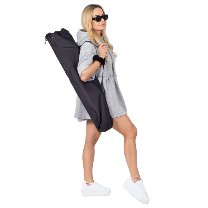 Pat pliant camping structura metalica cu husa transport, pliabil compact, max 150 kg, 190x74x42 cm, negru [4]