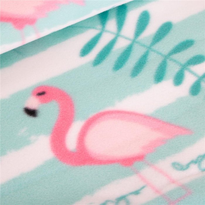 Patura pentru picnic sau plaja, cu folie izolatoare si maner, 200x200cm, flamingo, verde roz [5]