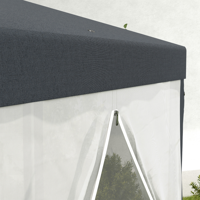  Pavilion 4x4 m de Gradina Hexagonal cu Pereti din Plasa [9]